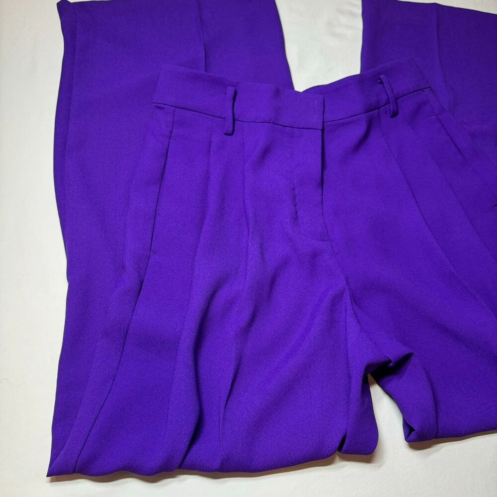 Ann Taylor Purple Wide-Leg Dress Pants - Picture 6 of 8